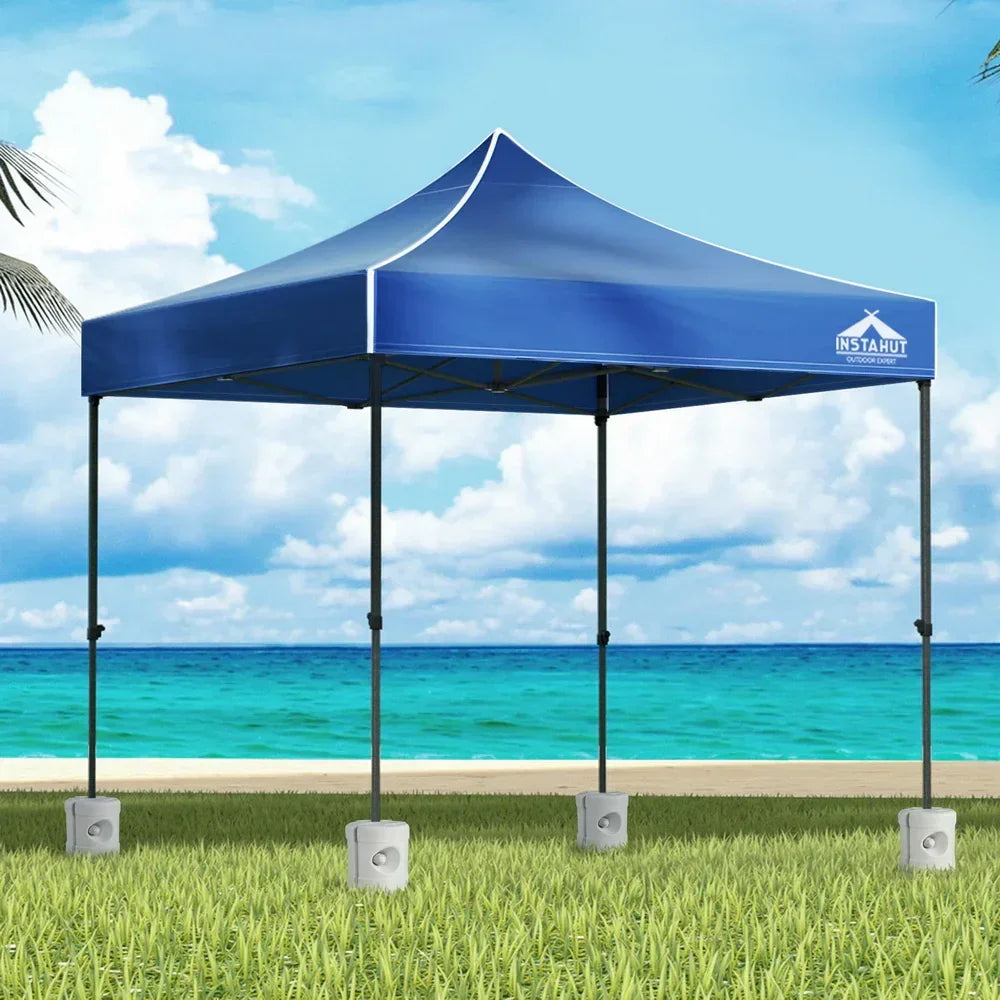 3×3m Pop Up Gazebo Blue – Outdoor Marquee with 4 Base Pods
