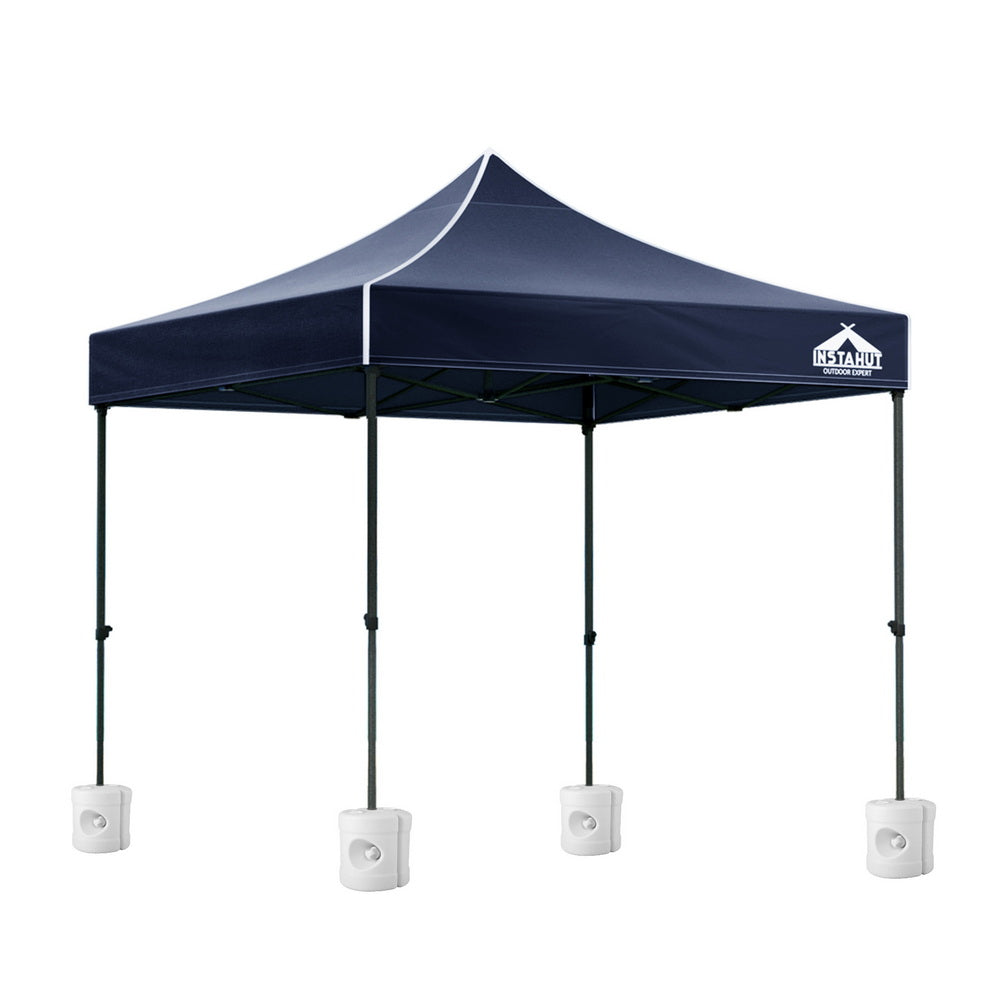 3x3m Pop Up Gazebo 500D Heavy Duty Canopy with Base Weights Navy