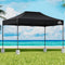3x4.5m Black Pop Up Gazebo Outdoor 500D Canopy with 4 Base Pods 36-64kg