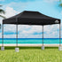 3x4.5m Black Pop Up Gazebo Outdoor 500D Canopy with 4 Base Pods 36-64kg