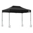 3x4.5m Black Pop Up Gazebo Outdoor 500D Canopy with 4 Base Pods 36-64kg