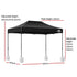 3x4.5m Black Pop Up Gazebo Outdoor 500D Canopy with 4 Base Pods 36-64kg