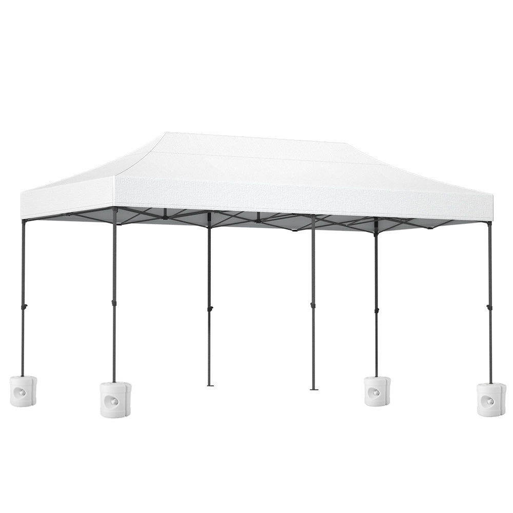 3x6m Heavy Duty Gazebo Canopy Tent with Base Weights 500D Oxford