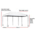 3x6m Heavy Duty Gazebo Canopy Tent with Base Weights 500D Oxford