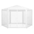 Hexagonal Outdoor Gazebo – Mesh Walls, UV/Water‑Resistant, Steel Frame