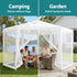 Hexagonal Outdoor Gazebo – Mesh Walls, UV/Water‑Resistant, Steel Frame