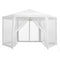 Hexagonal Outdoor Gazebo – Mesh Walls, UV/Water‑Resistant, Steel Frame