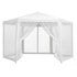 Hexagonal Outdoor Gazebo – Mesh Walls, UV/Water‑Resistant, Steel Frame