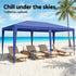 Gazebo 3x6m Wedding Party Marquee Tent Outdoor Event Camping Canopy Shade Blue