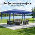 Gazebo 3x6m Wedding Party Marquee Tent Outdoor Event Camping Canopy Shade Blue