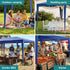 Gazebo 3x6m Wedding Party Marquee Tent Outdoor Event Camping Canopy Shade Blue