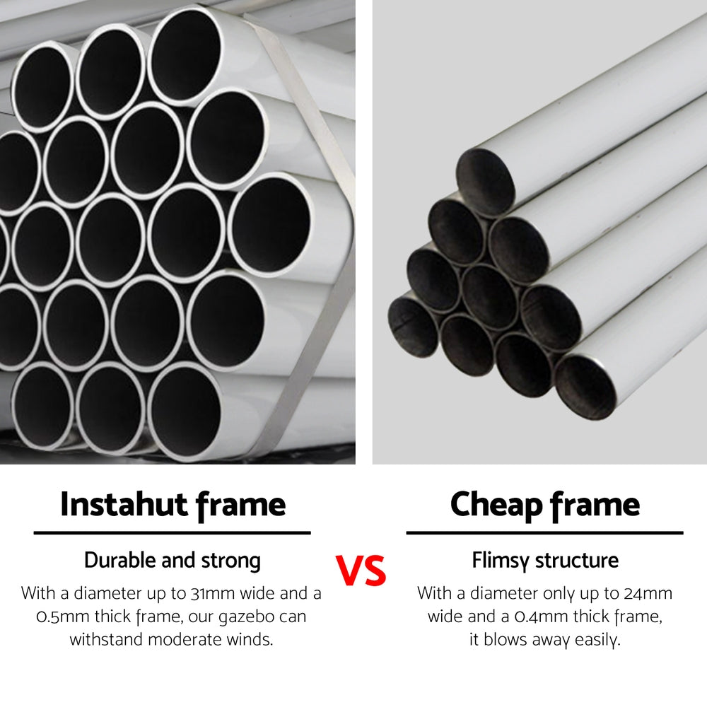 Gazebo 3x9m Wedding Party Marquee Tent Outdoor Event Camping Shade Blue