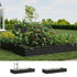 2x Garden Bed 210x90x30cm LED Plant Stand Box Galvanise