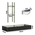 2x Garden Bed 210x90x30cm LED Plant Stand Box Galvanise