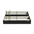 4x Garden Bed 210x90x30cm LED Plant Stand Box Galvanise