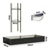 4x Garden Bed 210x90x30cm LED Plant Stand Box Galvanise