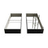 4x Garden Bed 210x90x30cm LED Plant Stand Box Galvanise