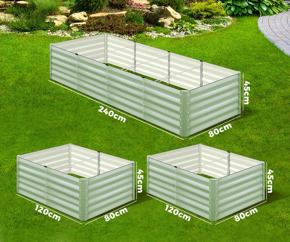 Garden Bed 240x80x45CM Raised Container Planter Box Green