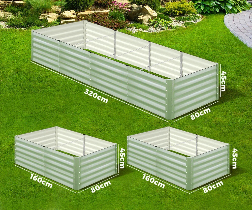 Garden Bed 320x80x45CM Raised Container Planter Box Green