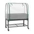 Green Fingers Mobile Raised Garden Bed with Greenhouse Cover Storage Shelf for Tomato Vegetables Herb Charcoal