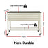 Mobile Raised Garden Bed With Wheels Storage Shelf 81cm Height for Vegetables Herb White