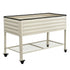 Mobile Raised Garden Bed With Wheels Storage Shelf 81cm Height for Vegetables Herb White