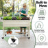 Mobile Raised Garden Bed With Wheels Storage Shelf 81cm Height for Vegetables Herb White