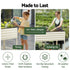 Mobile Raised Garden Bed With Wheels Storage Shelf 81cm Height for Vegetables Herb White