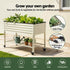 Mobile Raised Garden Bed With Wheels Storage Shelf 81cm Height for Vegetables Herb White