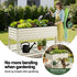 Mobile Raised Garden Bed With Wheels Storage Shelf 81cm Height for Vegetables Herb White
