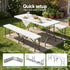 Gardeon 180cm Folding Garden Bench Portable Trestle Seat HDPE Fold In Half White