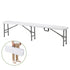 Gardeon 180cm Folding Garden Bench Portable Trestle Seat HDPE Fold In Half White