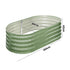 2x Garden Bed 160x80x42cm Planter Box Raised Container Galvanised Green