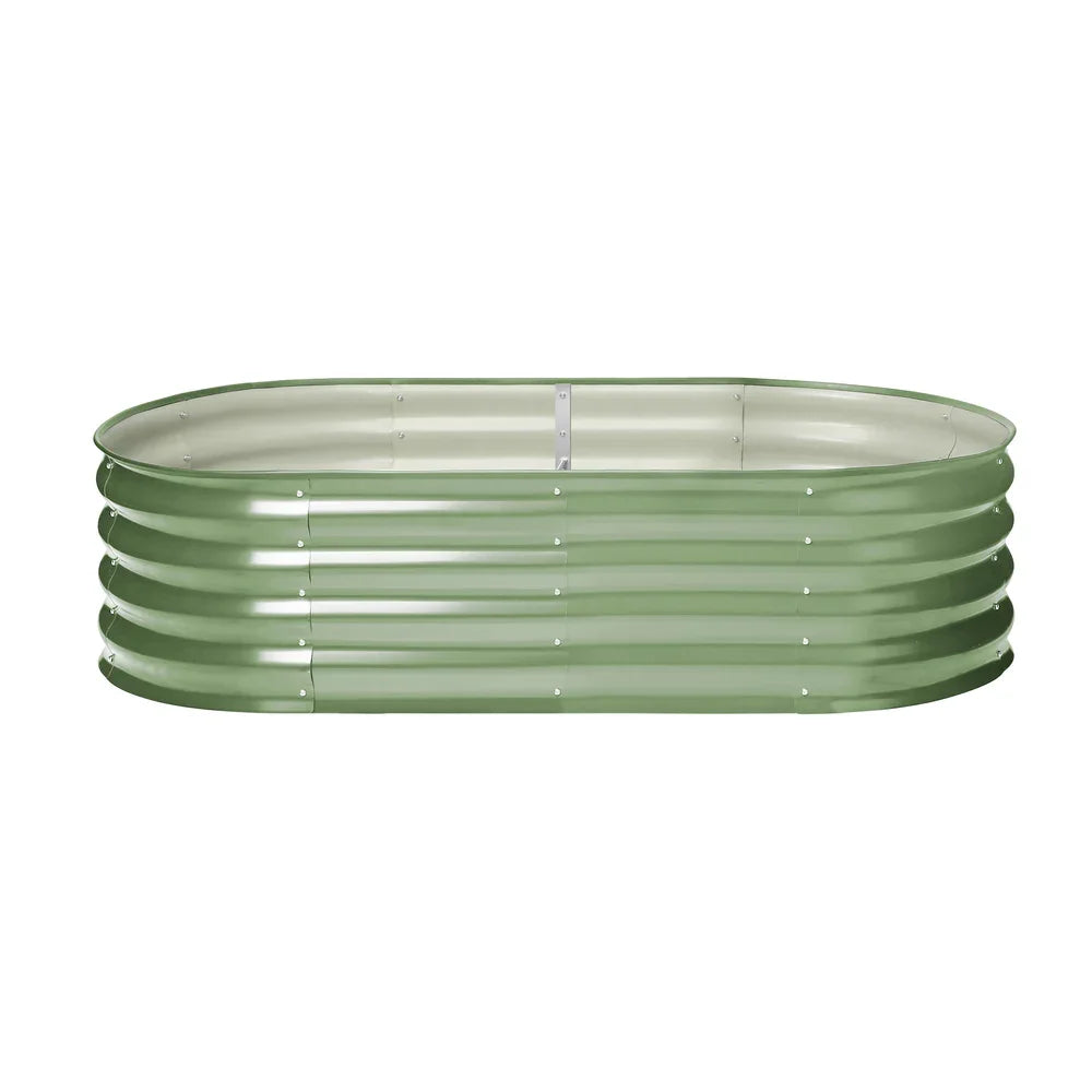 3x Garden Bed 160x80x42cm Planter Box Raised Container Galvanised Green
