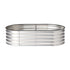 Livsip Outdoor Garden Bed Oval Galvanised Steel 160x80x42cm Silver