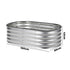 Livsip Outdoor Garden Bed Oval Galvanised Steel 160x80x42cm Silver