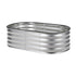 Livsip Outdoor Garden Bed Oval Galvanised Steel 160x80x42cm Silver