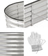 Livsip Outdoor Garden Bed Oval Galvanised Steel 160x80x42cm Silver