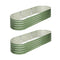 2x Garden Bed 240x80x42cm Planter Box Raised Container Galvanised Green