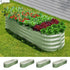 4x Garden Bed 240x80x42cm Planter Box Raised Container Galvanised Green