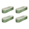 4x Garden Bed 240x80x42cm Planter Box Raised Container Galvanised Green