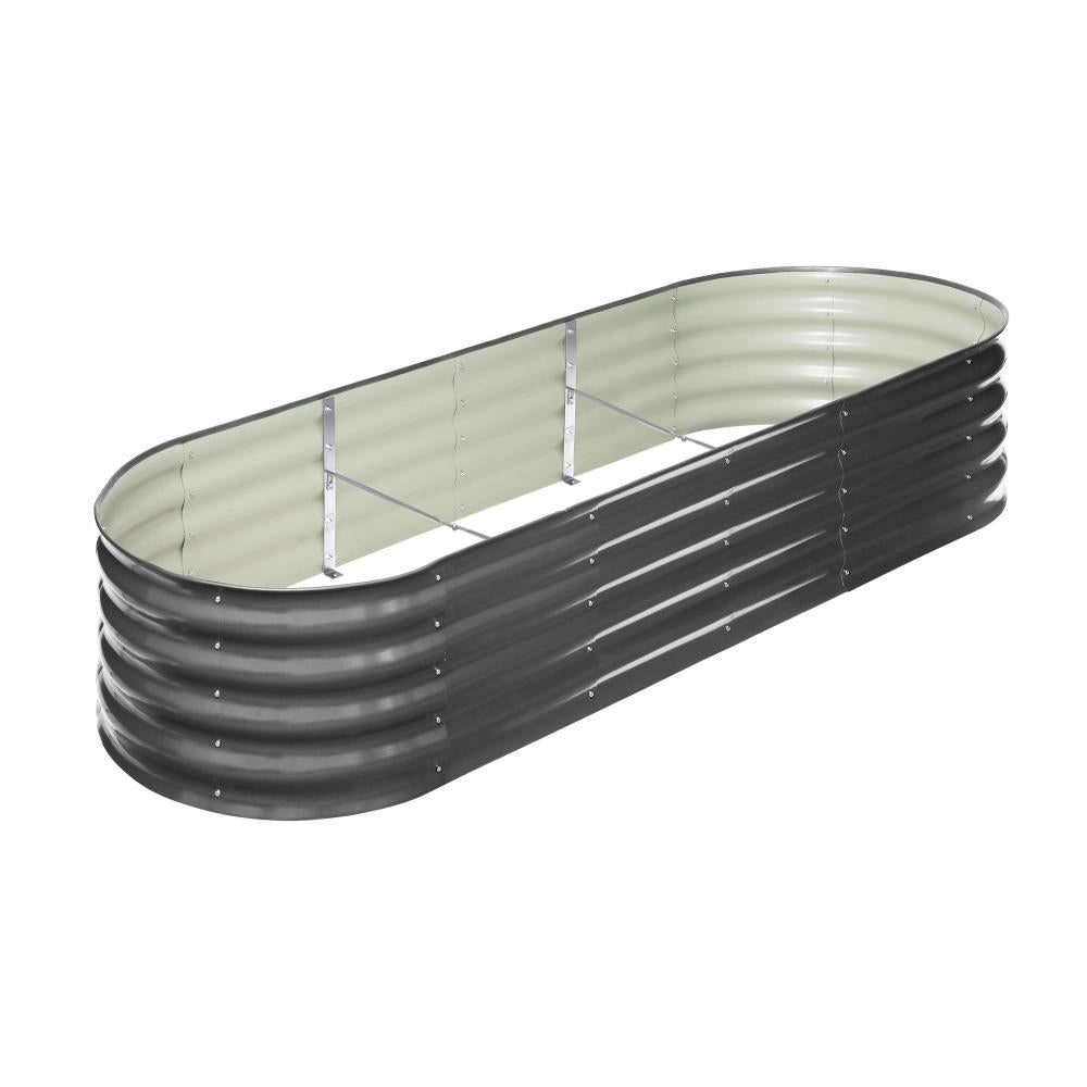 3X Garden Bed Galvanised Raised Garden Bed 240X80X42CM
