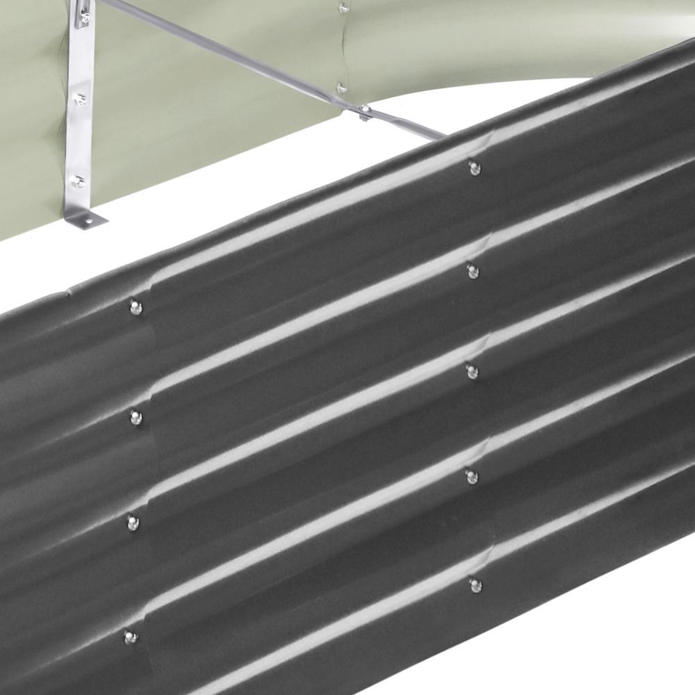 3X Garden Bed Galvanised Raised Garden Bed 240X80X42CM