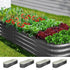 4X Garden Bed Galvanised Raised Garden Bed 240X80X42CM