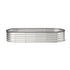 Livsip Outdoor Garden Bed Oval Galvanised Steel 240x80x42cm Silver