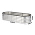 Livsip Outdoor Garden Bed Oval Galvanised Steel 240x80x42cm Silver