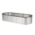 Livsip Outdoor Garden Bed Oval Galvanised Steel 240x80x42cm Silver