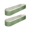 Livsip 2x Garden Bed 320x80x42cm Planter Box Raised Container Galvanised Green