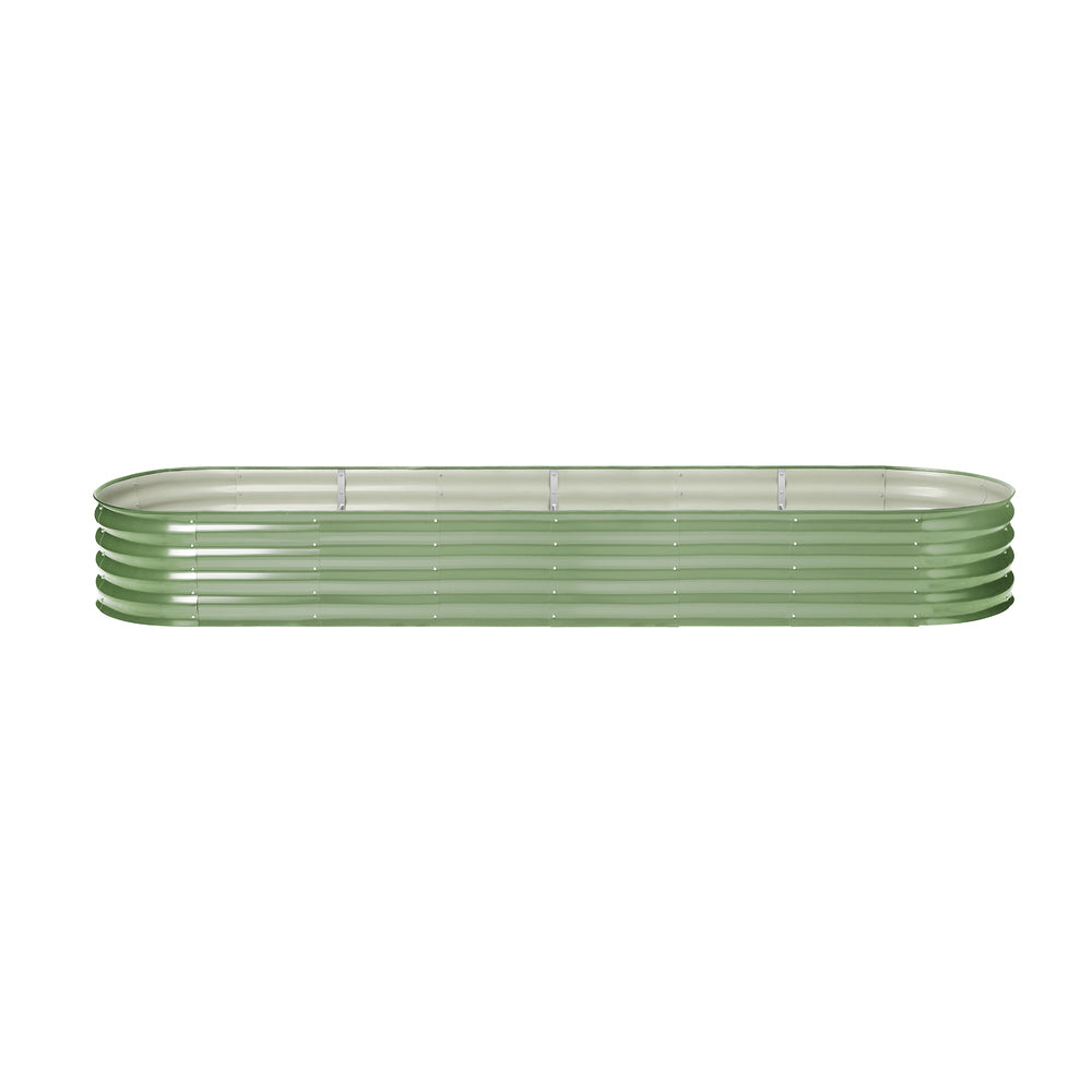 Livsip 3x Garden Bed 320x80x42cm Planter Box Raised Container Galvanised Green