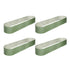 Livsip 4x Garden Bed 320x80x42cm Planter Box Raised Container Galvanised Green